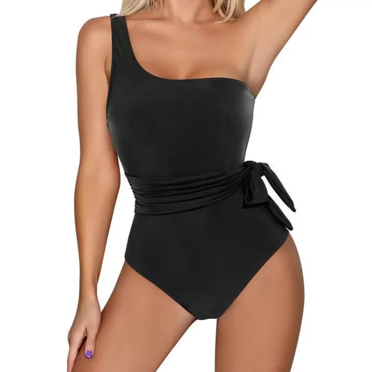 One Piece Swimsuits^Alamode By Akanksha Ksenia One Shoulder Swimsuit