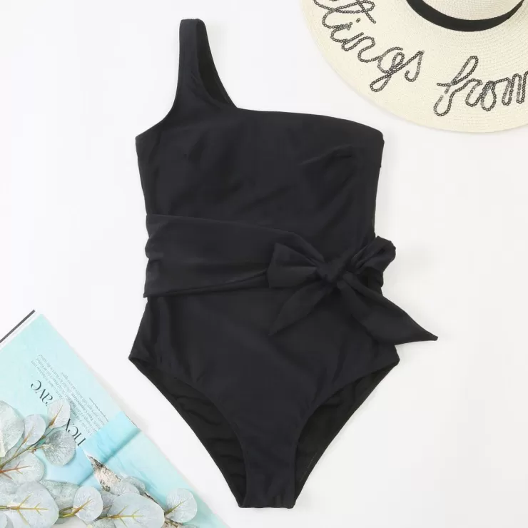 One Piece Swimsuits^Alamode By Akanksha Ksenia One Shoulder Swimsuit