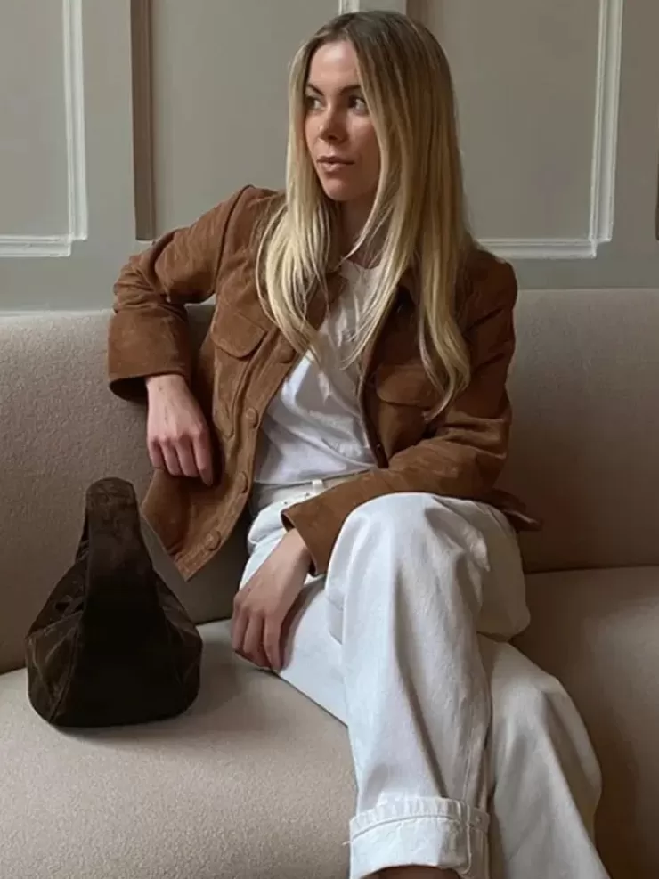Winter Wear | Jackets And Coats^Alamode By Akanksha Leah Vintage Suede Short Coat In Brown