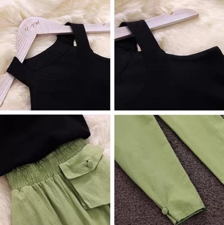 Co-Ords | Summer Co-Ords^Alamode By Akanksha Lindsay Set Of Top And Pants Green