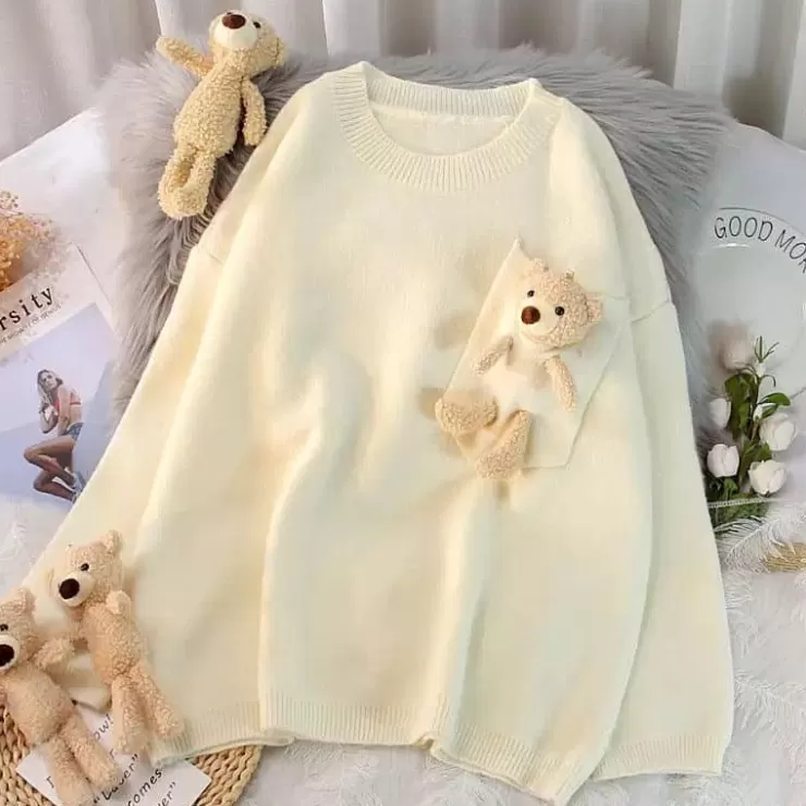 Winter Wear | White Tops^Alamode By Akanksha Lisbon Teddy Sweaters