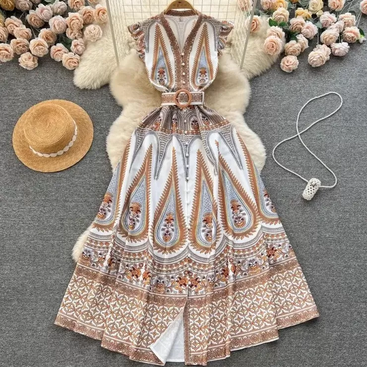 Maxi Dresses | Midi Dresses^Alamode By Akanksha Lizba Vintage Statement Maxi Dress