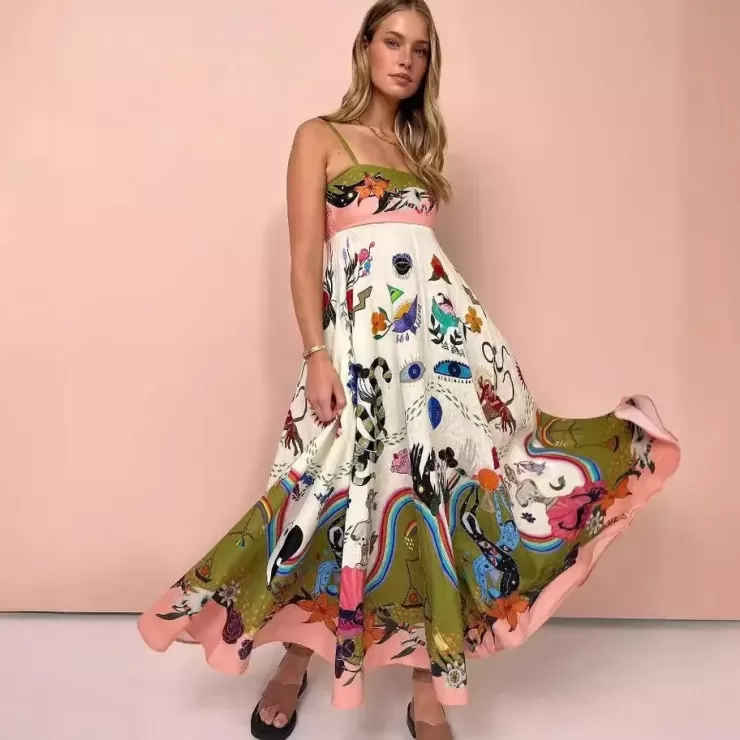 Floral Co-Ord Sets | Summer Dresses^Alamode By Akanksha Louinna Summer Printed Maxi Dress