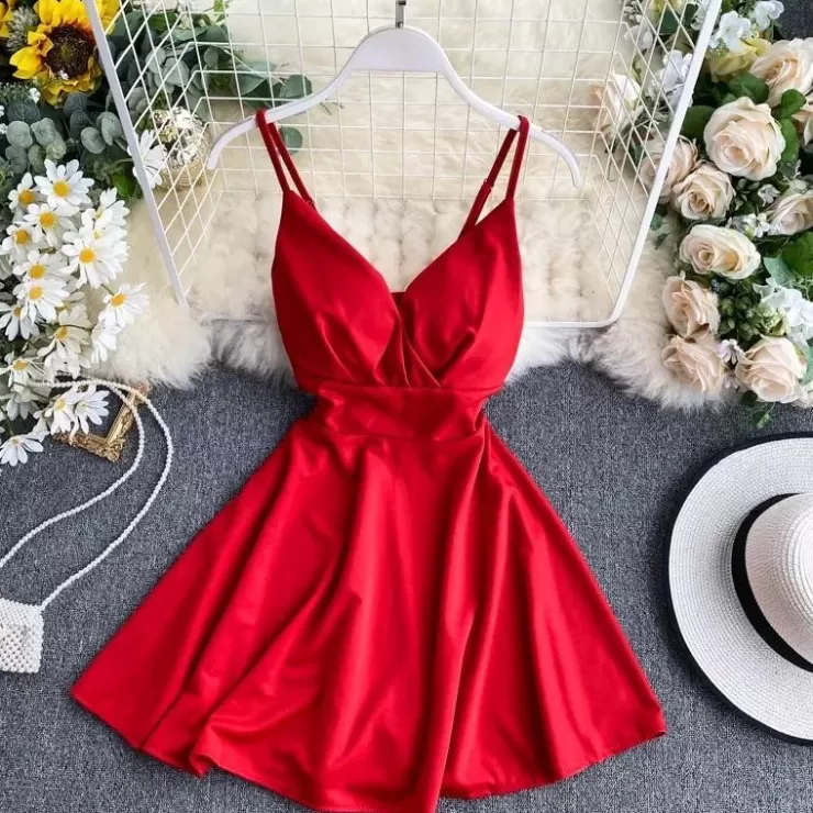 Red Dresses | Mini Dresses^Alamode By Akanksha Ludacris Skater Dress