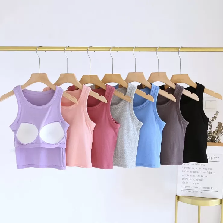 Summer Tops | White Tops^Alamode By Akanksha Luked Tank Tops With Inbuilt Bra