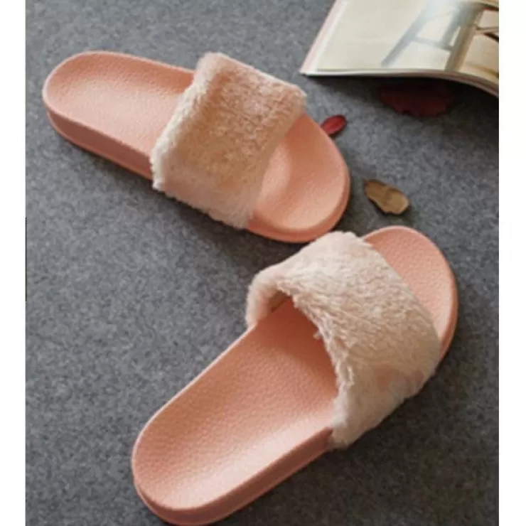 Flats And Shoes^Alamode By Akanksha Luxury Furry Slip Ons