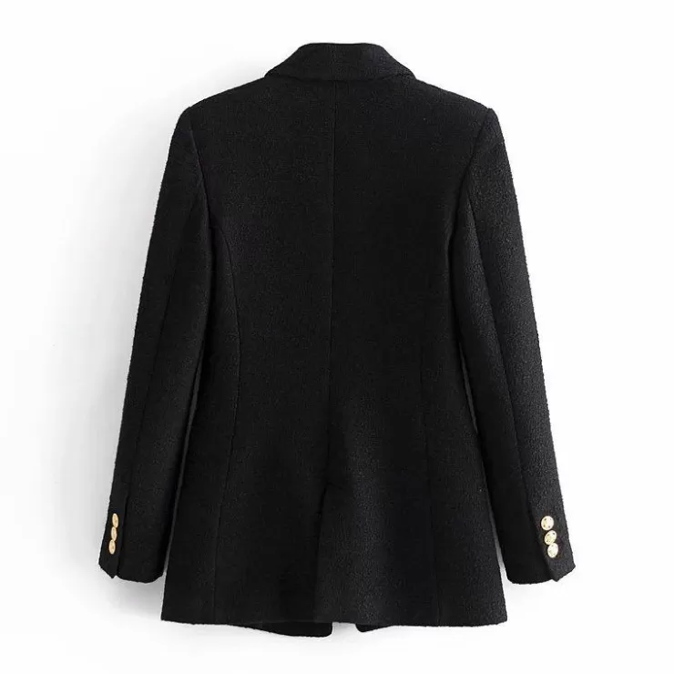 Winter Wear | Jackets And Coats^Alamode By Akanksha Malota Statement Tweed Blazer In Black