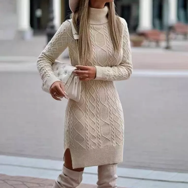 Winter Wear | Midi Dresses^Alamode By Akanksha Masha Turtleneck Knitted Midi Dress