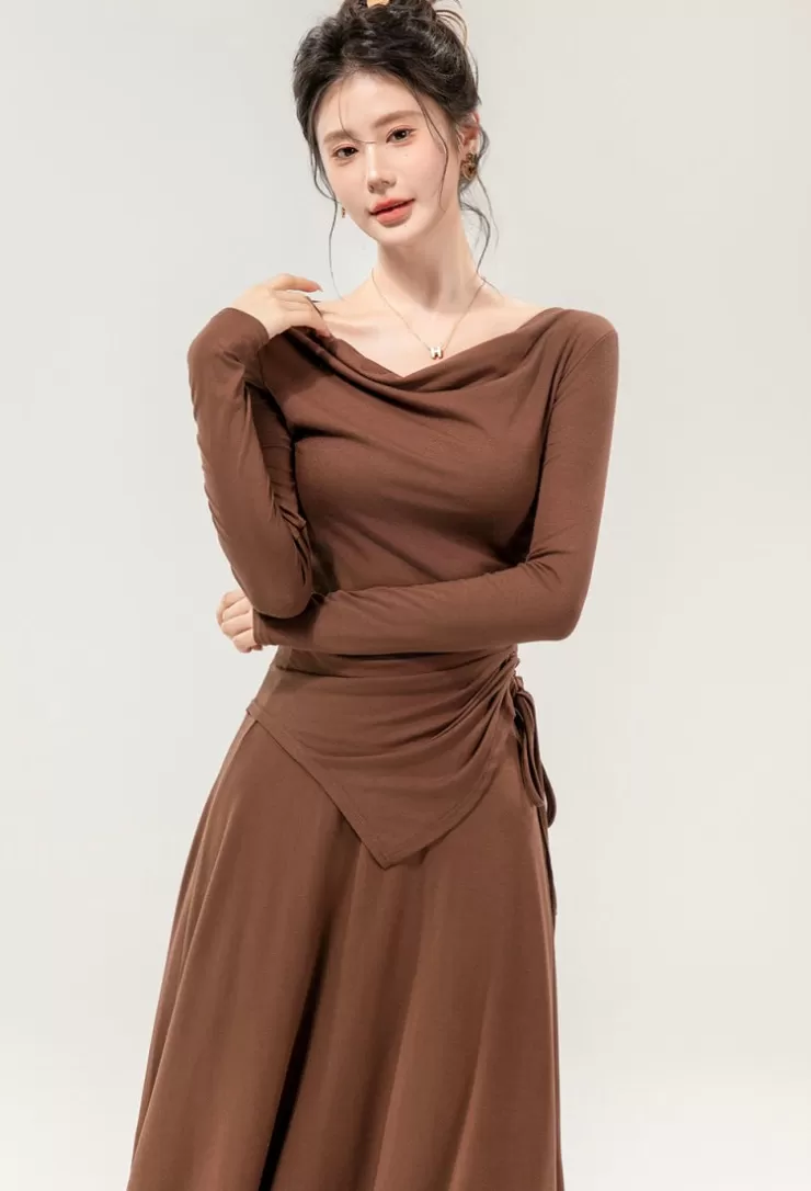 Winter Wear | Winter Co-Ords^Alamode By Akanksha Mia Drawstring Coord Set - Set Of Top And Skirt