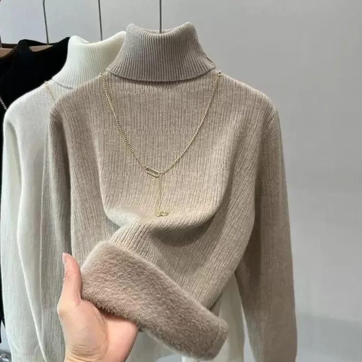 Winter Wear | Sweaters^Alamode By Akanksha Milano Fleece Lined Turtleneck Sweater