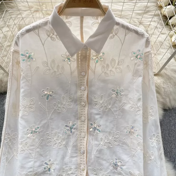 Summer Tops | Blouses^Alamode By Akanksha Milo Embroidered Cotton Shirt