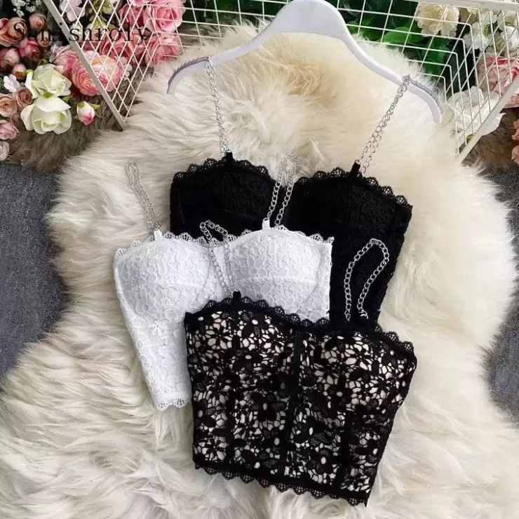 White Tops | Black Tops^Alamode By Akanksha Molly Bustier Tops