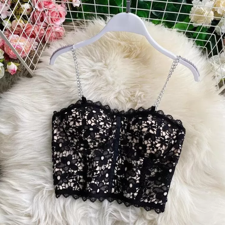 White Tops | Black Tops^Alamode By Akanksha Molly Bustier Tops