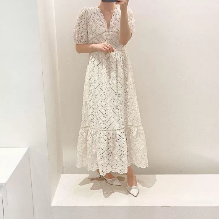 Eyelet Dresses^Alamode By Akanksha Moscow Holiday Dress