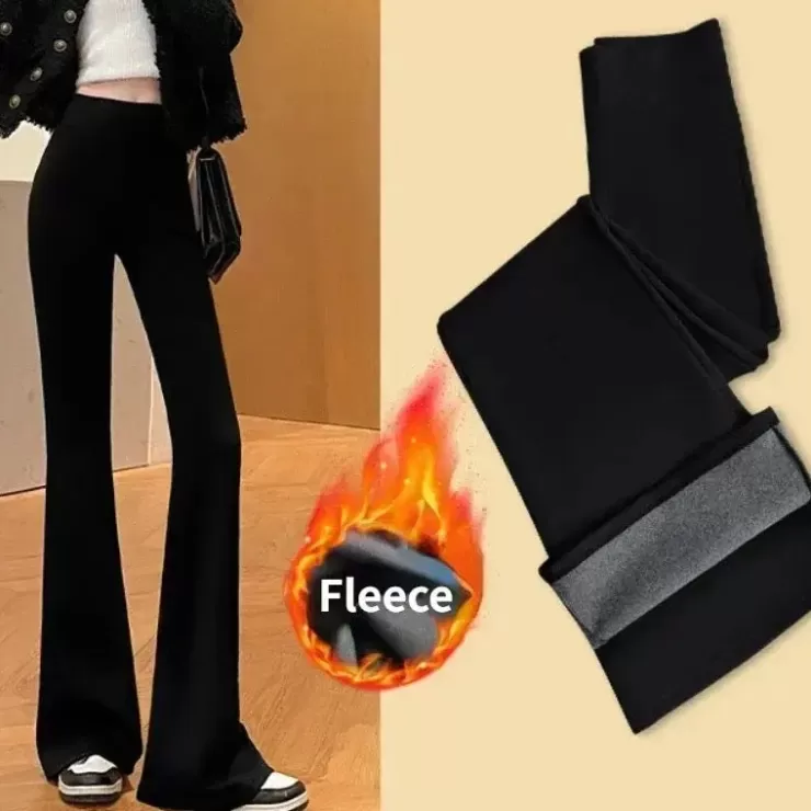 Winter Wear^Alamode By Akanksha Naomi Slimming Premium Fleece Lined Pants Black