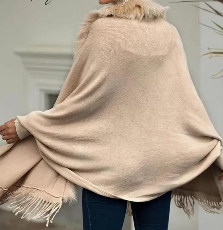 Winter Wear | Sweaters^Alamode By Akanksha NYE Bestseller- Furry Tasseled Capes