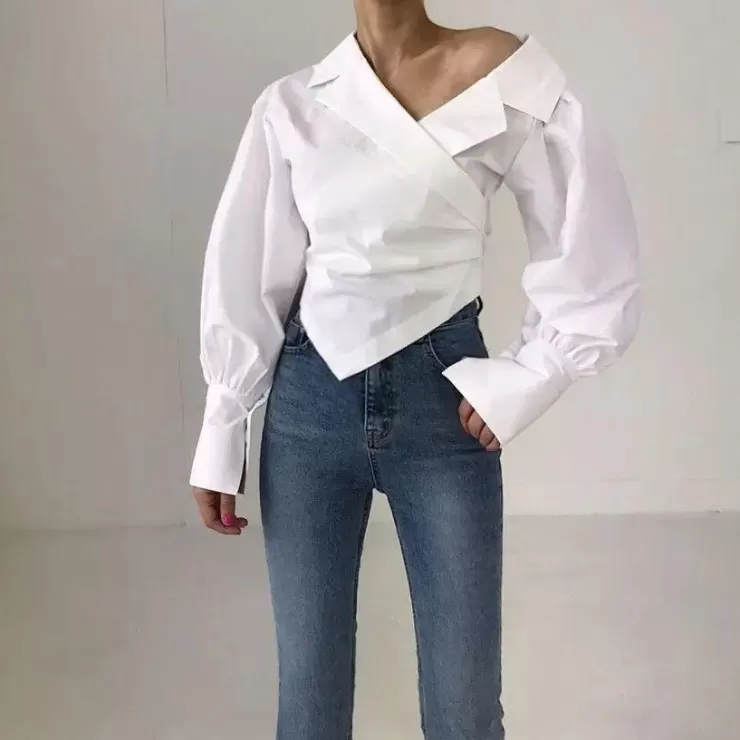 White Tops | Shirts^Alamode By Akanksha Opal Statement Shirt