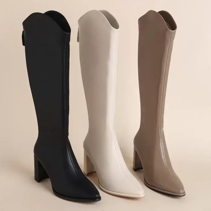 Flats And Shoes | Heels And Boots^Alamode By Akanksha Oslo Knee High Leather Boots