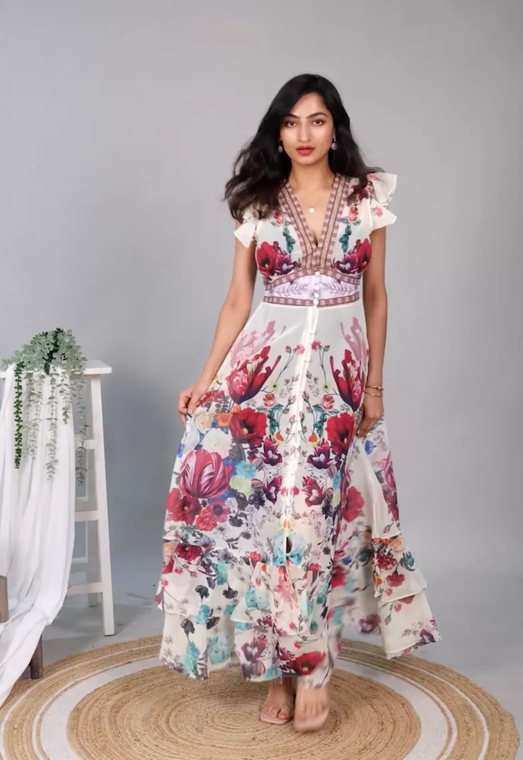 Maxi Dresses | Skater Dresses^Alamode By Akanksha Rena Vintage Statement Maxi Dress