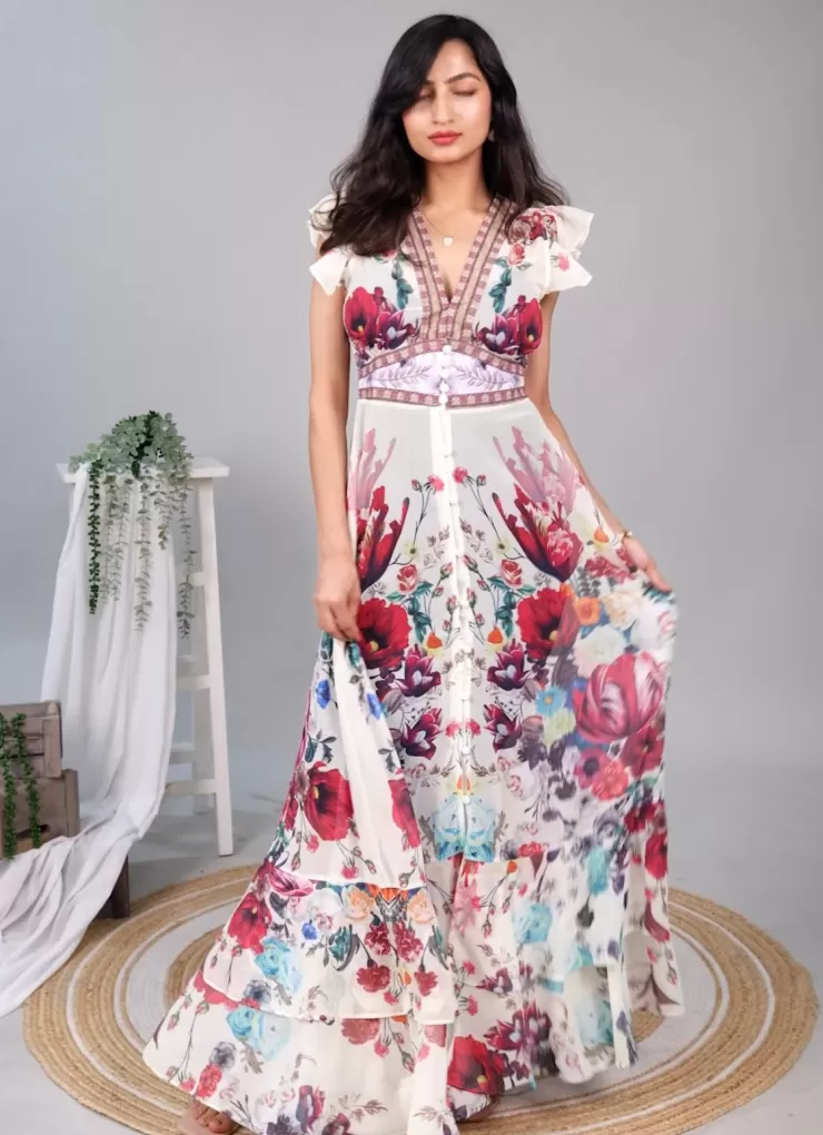 Maxi Dresses | Skater Dresses^Alamode By Akanksha Rena Vintage Statement Maxi Dress