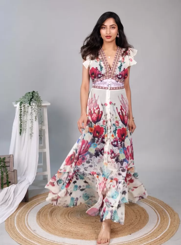 Maxi Dresses | Skater Dresses^Alamode By Akanksha Rena Vintage Statement Maxi Dress