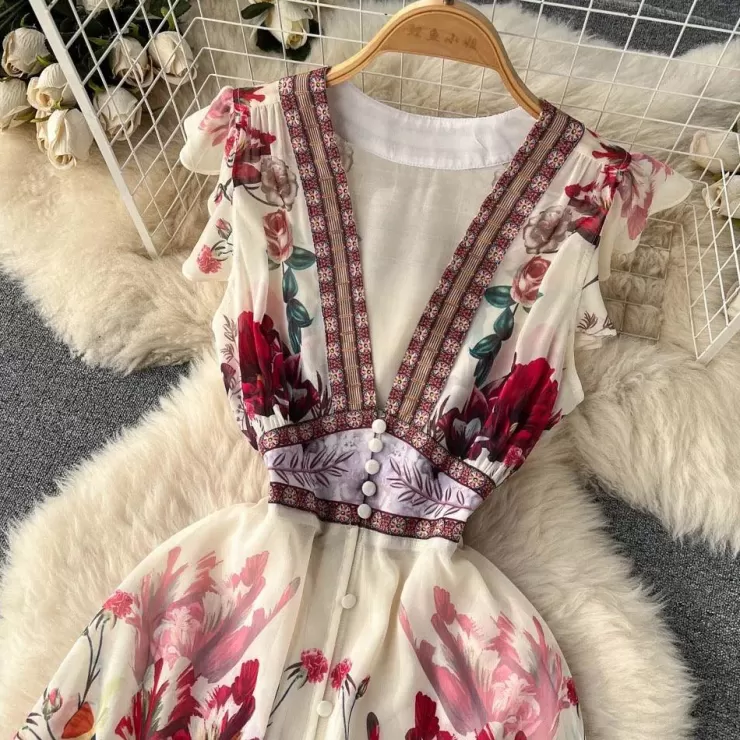 Maxi Dresses | Skater Dresses^Alamode By Akanksha Rena Vintage Statement Maxi Dress