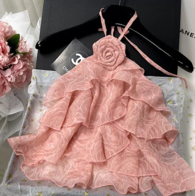 Summer Tops | Pink Tops^Alamode By Akanksha Reya Ruffled Rosette Blouse