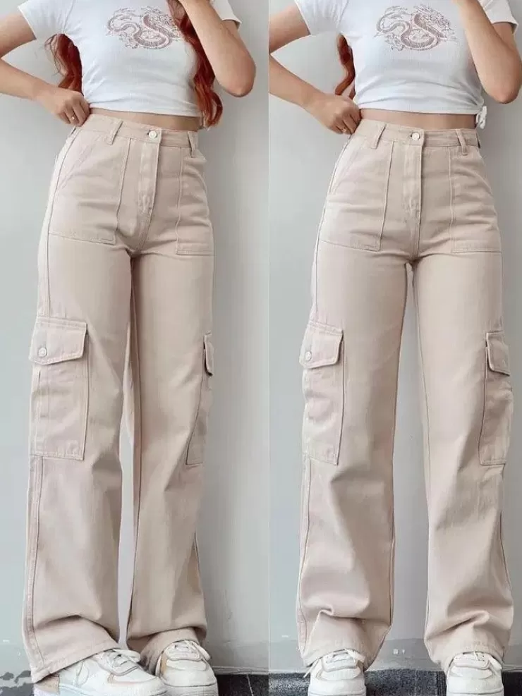 Pants | Cargo Jeans^Alamode By Akanksha Roderno Cargo Statement Pants