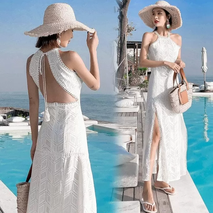 Summer Dresses | White Dresses^Alamode By Akanksha Rubecca Slit Maxi Dress In White