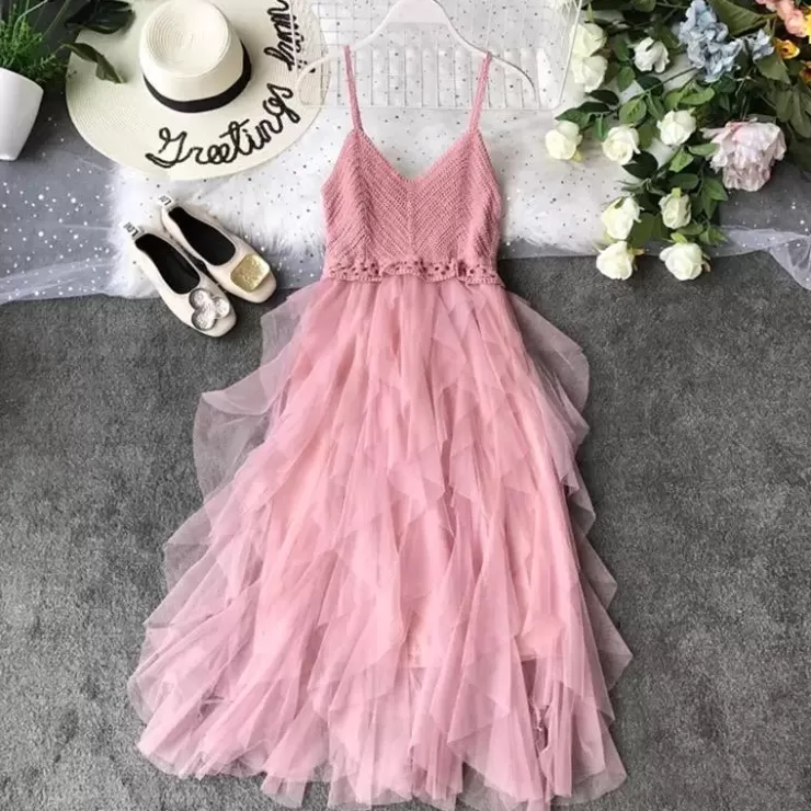 Pink Dresses | Midi Dresses^Alamode By Akanksha Serena Inox Midi Dress