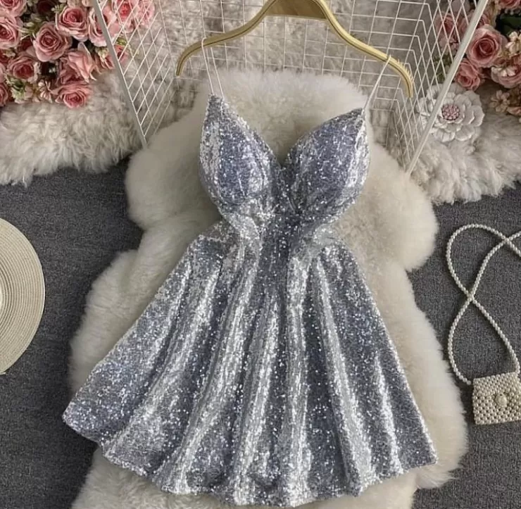 Mini Dresses | Skater Dresses^Alamode By Akanksha Serena Sequined Skater Dress