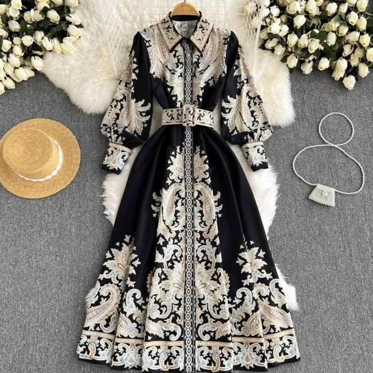Vintage Dresses^Alamode By Akanksha Shelby Vintage Midi Dress