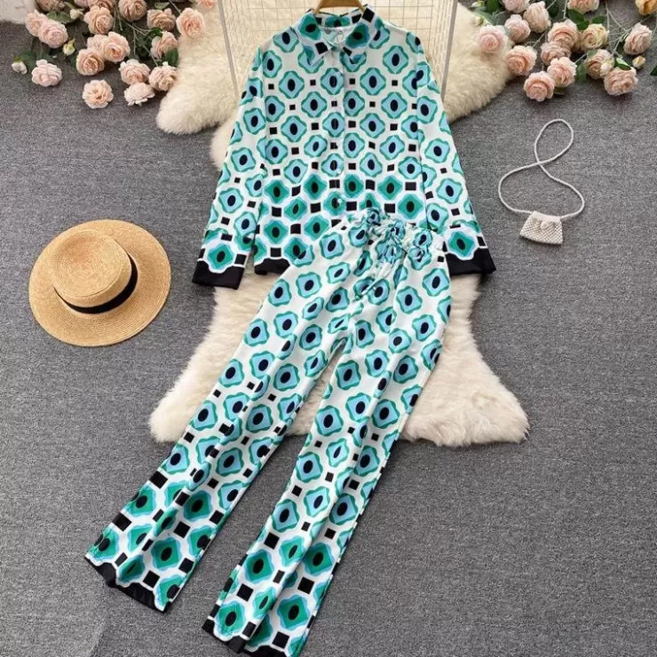 Co-Ords | Summer Co-Ords^Alamode By Akanksha Siluvet Abstract Coord Set