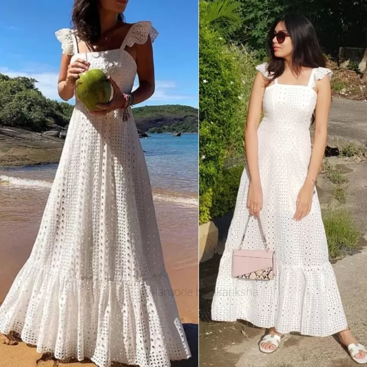 Maxi Dresses^Alamode By Akanksha Snoweila Eyelet Maxi Dress