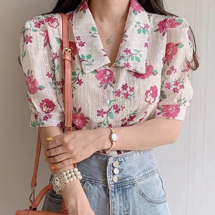 Summer Tops | White Tops^Alamode By Akanksha Susan Floral Blouse