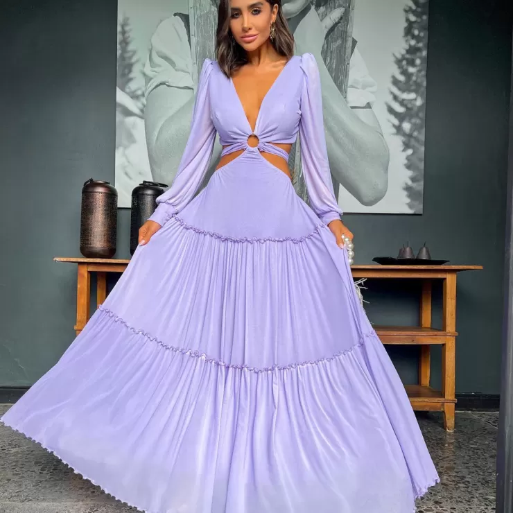 Summer Dresses | White Dresses^Alamode By Akanksha Susan Summer Maxi Dress In Lavender