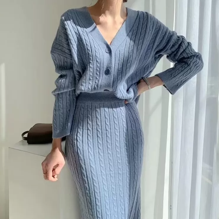 Winter Co-Ords | Skirt Co-Ord Sets For Women^Alamode By Akanksha Sussane Winter Coord Set - Set Of Sweater And Skirt