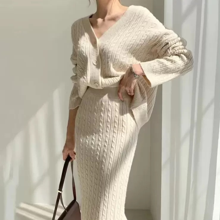 Winter Co-Ords | Skirt Co-Ord Sets For Women^Alamode By Akanksha Sussane Winter Coord Set - Set Of Sweater And Skirt