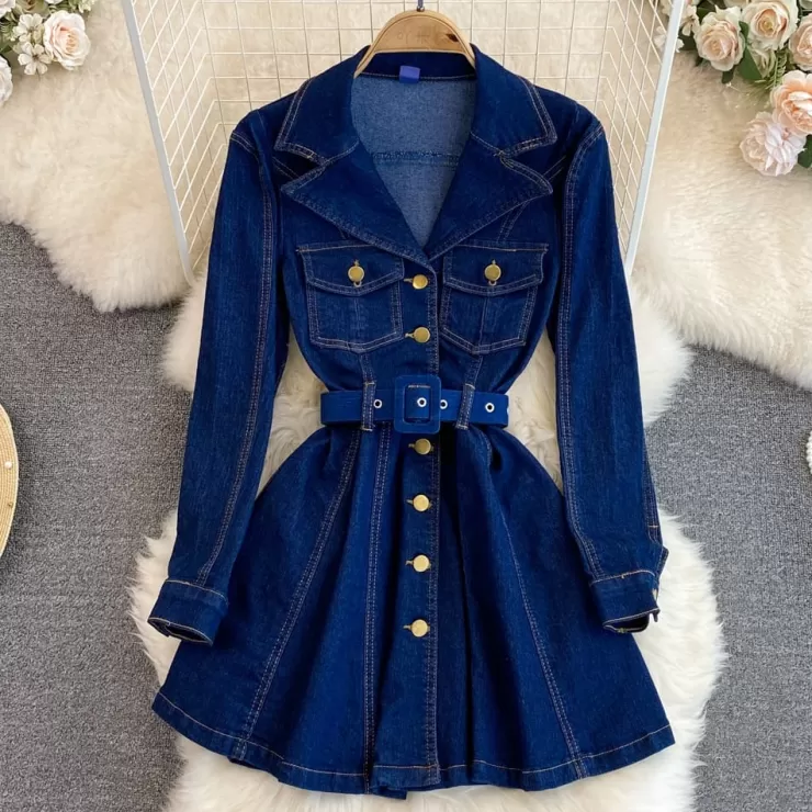 Winter Wear | Mini Dresses^Alamode By Akanksha Sylvie Denim Dress