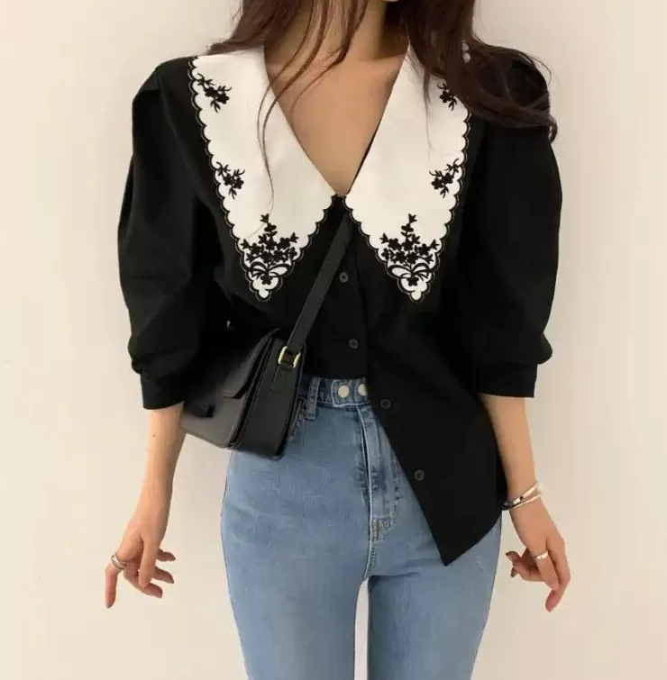 Black Tops | Blouses^Alamode By Akanksha Tempa Vintage Blouse