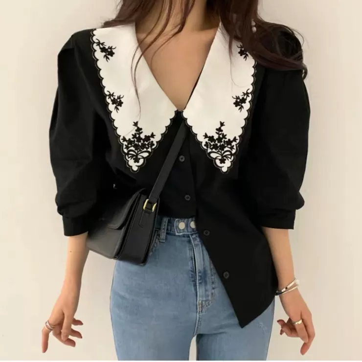 Black Tops | Blouses^Alamode By Akanksha Tempa Vintage Blouse