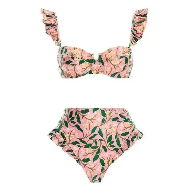 3 Piece Swimsuits | Bikinis^Alamode By Akanksha Travis Bikini With Sarong