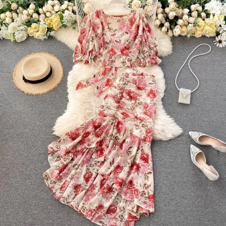 Co-Ords | Summer Co-Ords^Alamode By Akanksha Troy Floral Coord Set