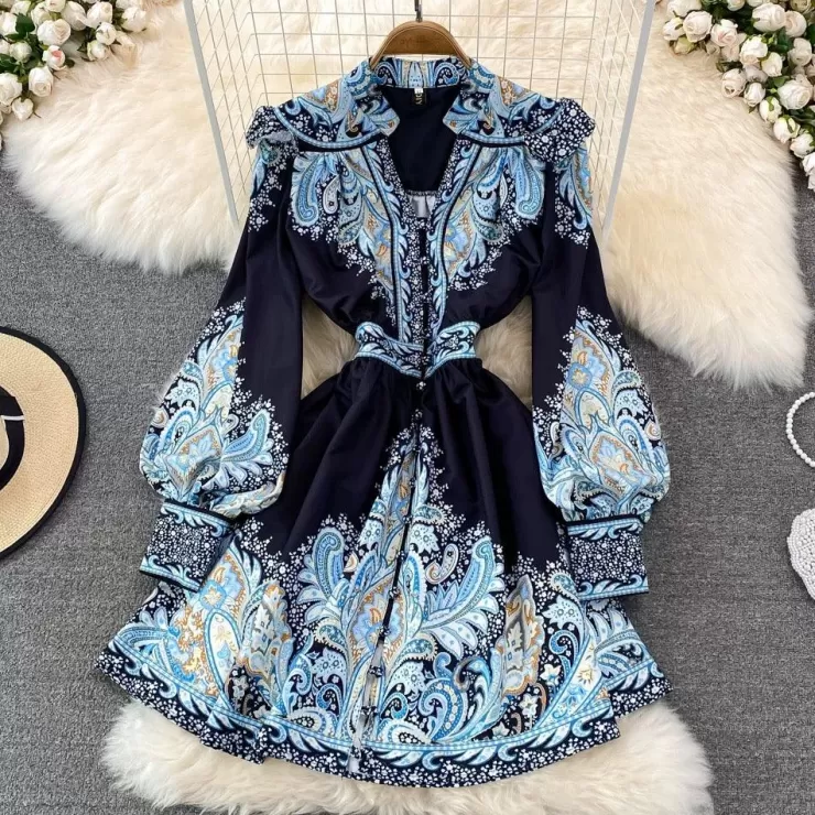 Blue Dresses | Pink Dresses^Alamode By Akanksha Verona Summer Vintage Dress