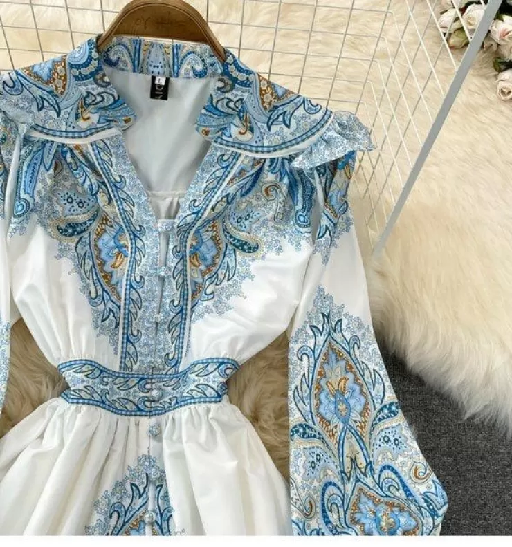 Blue Dresses | Pink Dresses^Alamode By Akanksha Verona Summer Vintage Dress