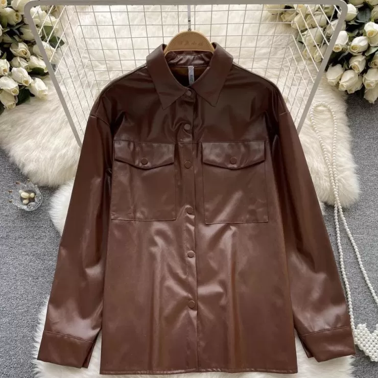 Winter Wear | Jackets And Coats^Alamode By Akanksha Vintage PU Leather Jacket