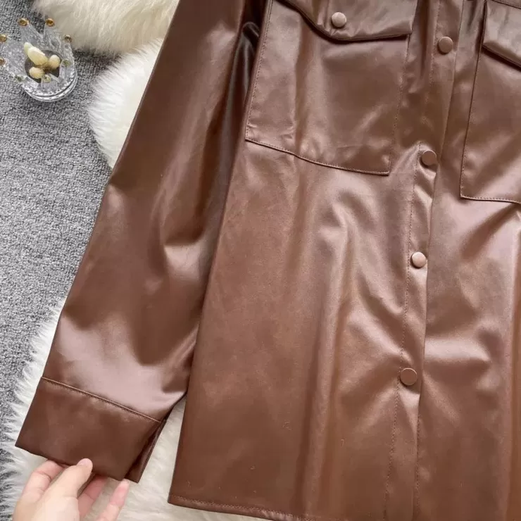 Winter Wear | Jackets And Coats^Alamode By Akanksha Vintage PU Leather Jacket
