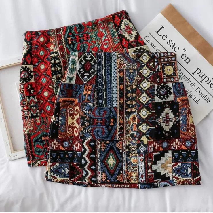 Skirts^Alamode By Akanksha Vintage Tesla Embroidered Skirt