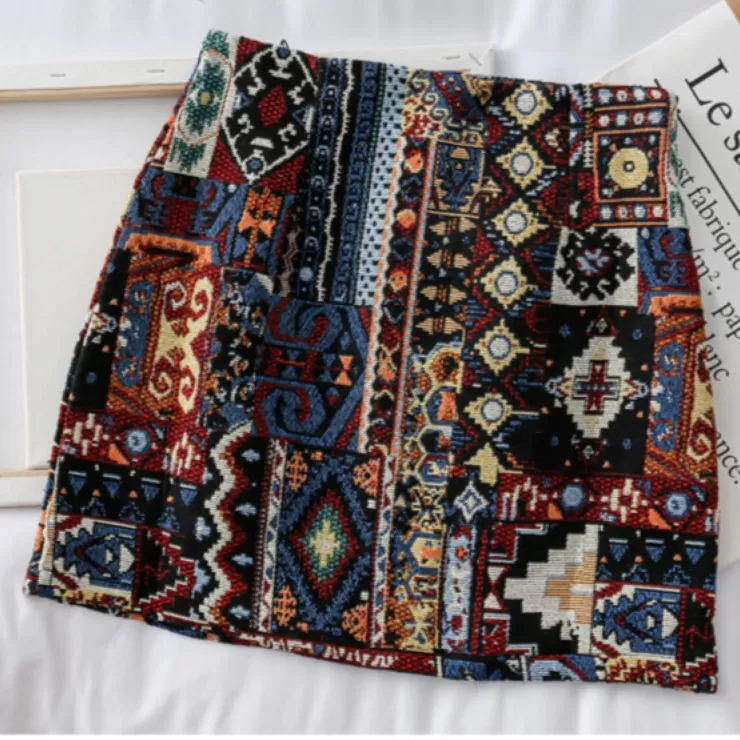 Skirts^Alamode By Akanksha Vintage Tesla Embroidered Skirt