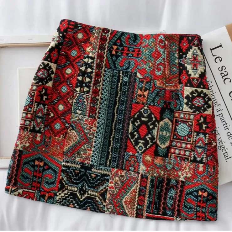 Skirts^Alamode By Akanksha Vintage Tesla Embroidered Skirt
